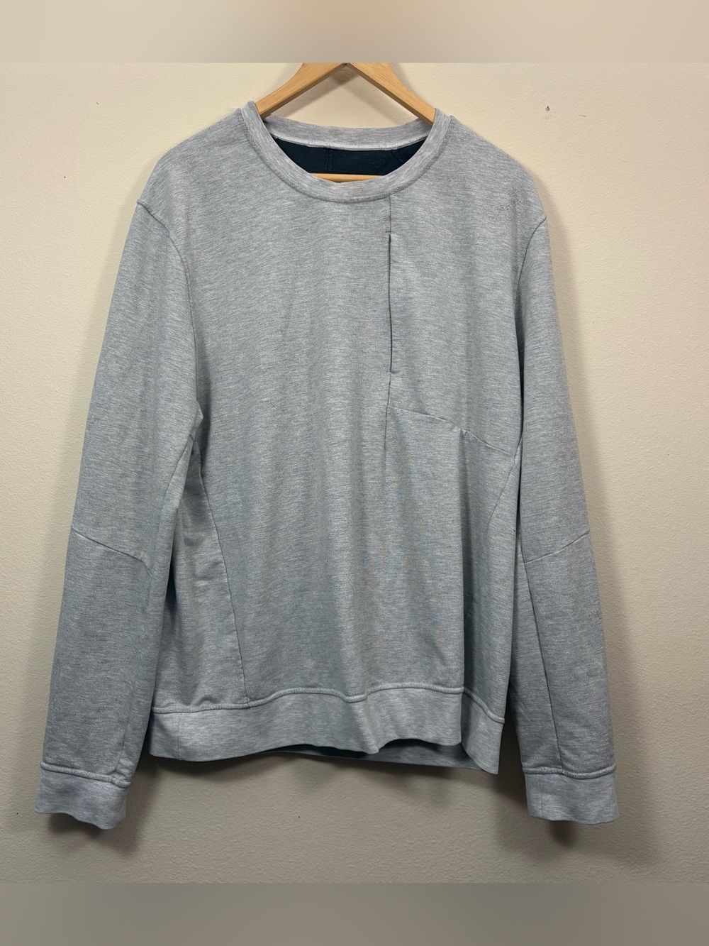 Lululemon City Sweat Crew Sweatshirt Pullover Heathered Grey men’s XL